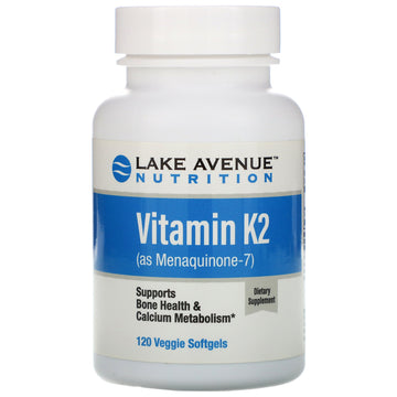 Lake Avenue Nutrition, Vitamin K2 (as Menaquinone-7), 50 mcg, 120 Veggie Softgels