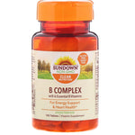 Sundown Naturals, B-Complex, 100 Tablets - The Supplement Shop