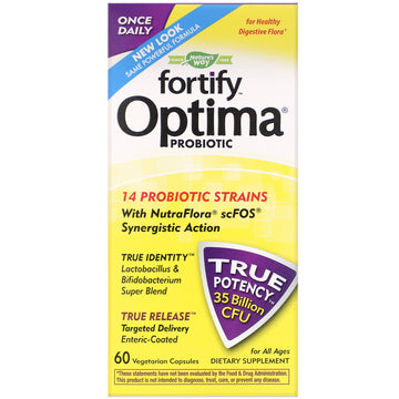 Nature's Way, Fortify Optima Probiotic, For All Ages, 35 Billion CFU, 60 Vegetarian Capsules