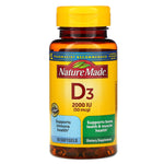 Nature Made, Vitamin D3, 2,000 IU (50 mcg), 90 Softgels - The Supplement Shop