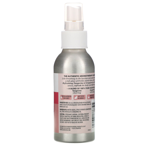 Aura Cacia, Aromatherapy Room & Body Mist, Refreshing Tangerine & Grapefruit, 4 fl oz (118 ml) - The Supplement Shop