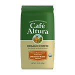 Cafe Altura, Organic Coffee, Breakfast Blend, Medium Roast, Ground, 10 oz (283 g) - The Supplement Shop