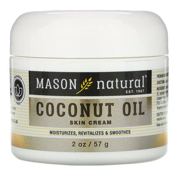 Mason Natural, Coconut Oil Skin Cream + Collagen Premium Skin Cream, 2 Pack, 2 oz (57 g) Each - The Supplement Shop