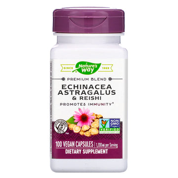 Nature's Way, Echinacea Astragalus & Reishi, 1,200 mg, 100 Vegan Capsules