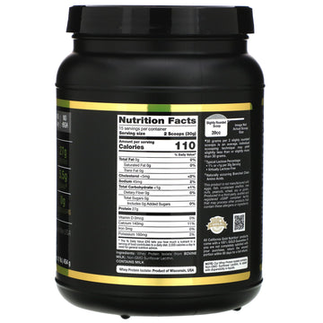 California Gold Nutrition, SPORT, Whey Protein Isolate, Unflavored, 90% Protein, Fast Absorption, Easy to Digest, Single Source Grade A Wisconsin, USA Dairy, 1 lb, 16 oz (454 g)
