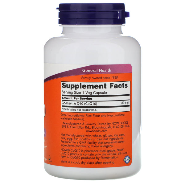 Now Foods, CoQ10, 30 mg, 240 Veg Capsules - The Supplement Shop