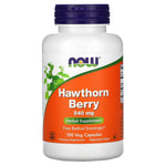 Now Foods, Hawthorn Berry, 540 mg, 100 Veg Capsules - The Supplement Shop