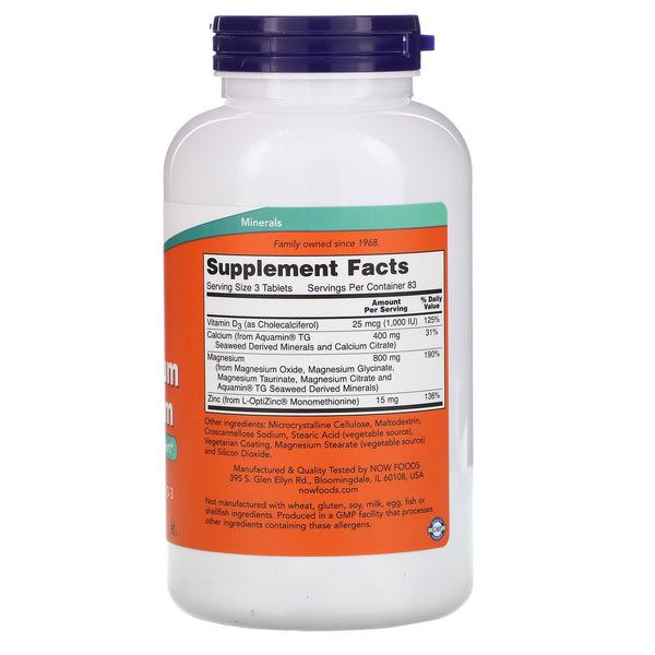 Now Foods, Magnesium & Calcium, 250 Tablets - The Supplement Shop