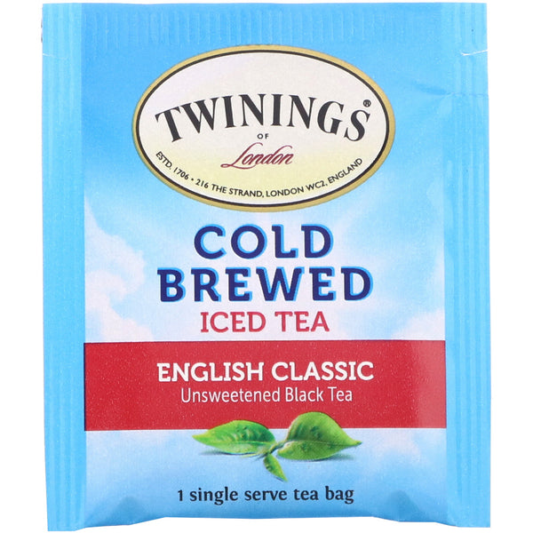 Twinings, Cold Brewed Iced Tea, English Classic, 20 Tea Bags, 1.41 oz (40 g) - The Supplement Shop
