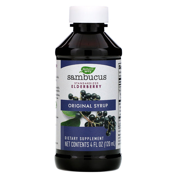 Nature's Way, Sambucus, Standardized Elderberry, Original Syrup, 4 fl oz (120 ml) - The Supplement Shop