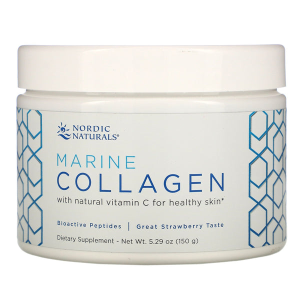 Nordic Naturals, Marine Collagen, Strawberry, 5.29 oz (150 g) - The Supplement Shop