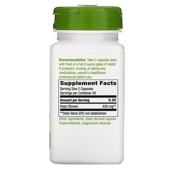 Nature's Way, Hops Flowers, 620 mg, 100 Vegan Capsules - The Supplement Shop
