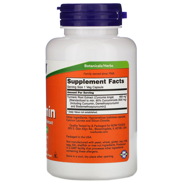 Now Foods, Curcumin, 60 Veg Capsules - The Supplement Shop