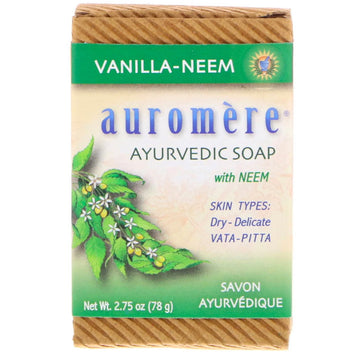 Auromere, Ayurvedic Soap, with Neem, Vanilla-Neem, 2.75 oz (78 g)