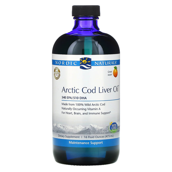 Nordic Naturals, Arctic Cod Liver Oil, Orange , 16 fl oz (473 ml) - The Supplement Shop