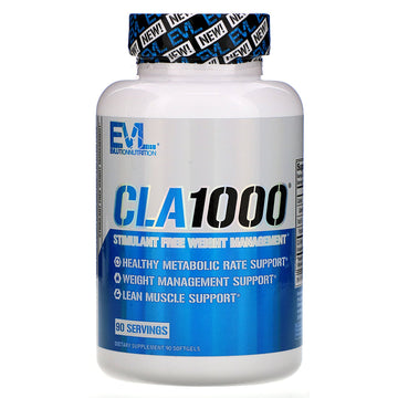 EVLution Nutrition, CLA 1000, Stimulant Free Weight Management, 90 Softgels