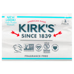 Kirk's, 100% Premium Coconut Oil Gentle Castile Soap, Fragrance Free, 3 Bars, 4 oz (113 g) Each - The Supplement Shop