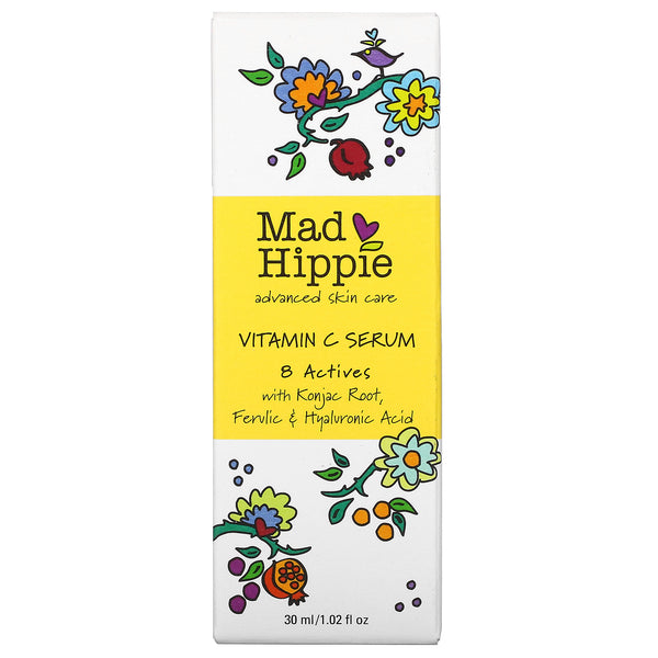 Mad Hippie Skin Care Products, Vitamin C Serum, 8 Actives, 1.02 fl oz (30 ml) - The Supplement Shop