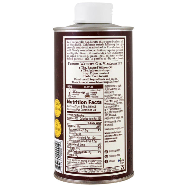 La Tourangelle, Roasted Walnut Oil, 16.9 fl oz (500 ml) - The Supplement Shop