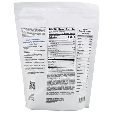 Lake Avenue Nutrition, Whey Protein + Probiotic, Chocolate Flavor, 2 lb (907 g)