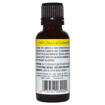 Cococare, 100% Natural Lemon Oil, Citrus Medica Limonum, 1 fl oz (30 ml)