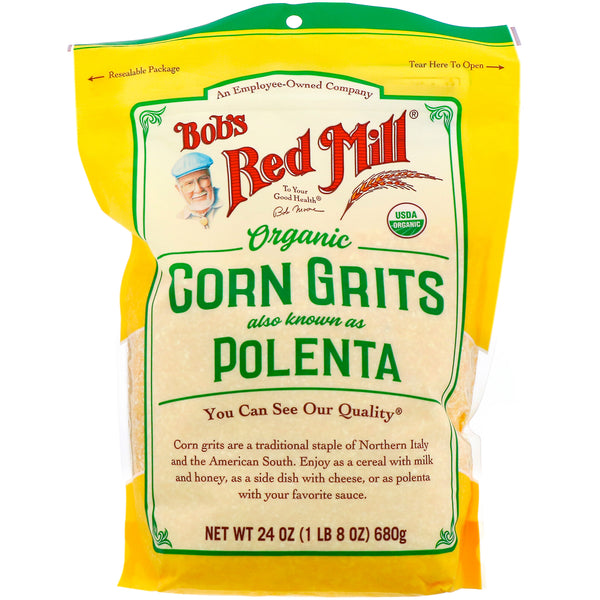 Bob's Red Mill, Organic Corn Grits, Polenta, 24 oz (680 g) - The Supplement Shop