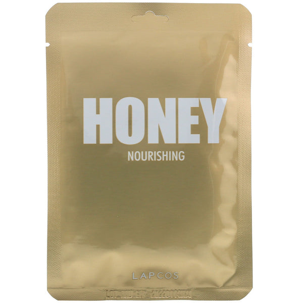 Lapcos, Daily Skin Mask Honey, Nourishing, 5 Sheets, 0.91 fl oz (27 ml) Each - The Supplement Shop