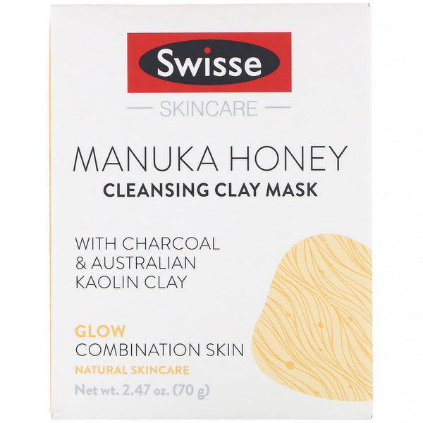 Swisse, Skincare, Manuka Honey Cleansing Clay Mask, 2.47 oz (70 g) - The Supplement Shop
