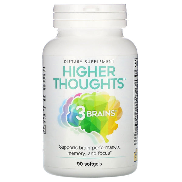 Natural Factors, 3 Brains, Higher Thoughts, 90 Softgels - The Supplement Shop