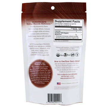 Organic Mushroom Nutrition, Cordyceps, Mushroom Powder , 3.57 oz (100 g)