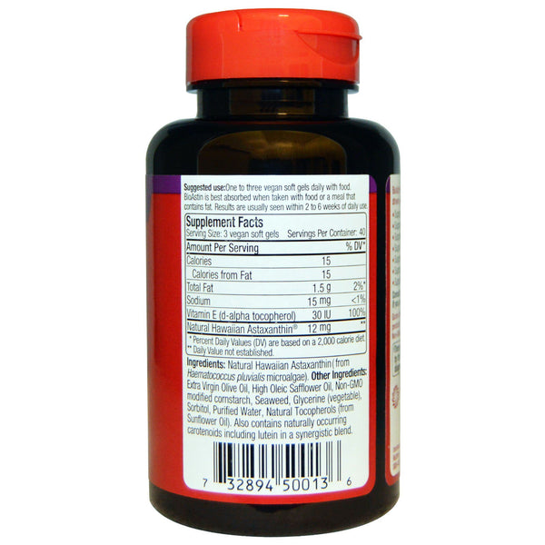 Nutrex Hawaii, BioAstin, 4 mg, 120 Vegan Soft Gels - The Supplement Shop