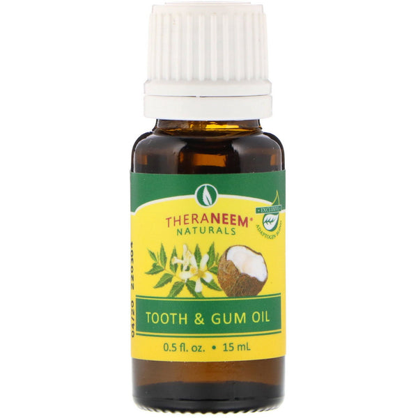Organix South, TheraNeem Naturals, Neem Tooth & Gum Oil, Oral Care Therape, 0.5 fl oz (15 ml) - The Supplement Shop