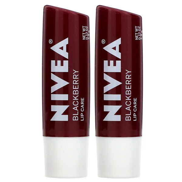 Nivea, Tinted Lip Care, Blackberry, 2 Pack, 0.17 oz (4.8 g) Each - The Supplement Shop