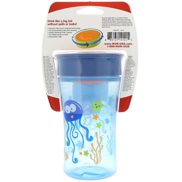 NUK, Magic 360, Magical Spoutless Cup, 12+ Months, Boy, 1 Cup, 10 oz (300 ml) - The Supplement Shop