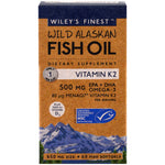 Wiley's Finest, Wild Alaskan Fish Oil, Vitamin K2, 60 Fish Oil Softgels - The Supplement Shop