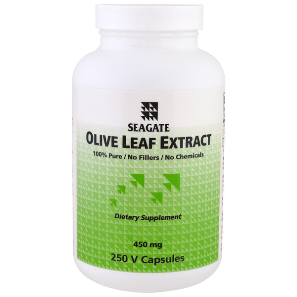 Seagate, Olive Leaf Extract, 450 mg, 250 V Capsules - The Supplement Shop