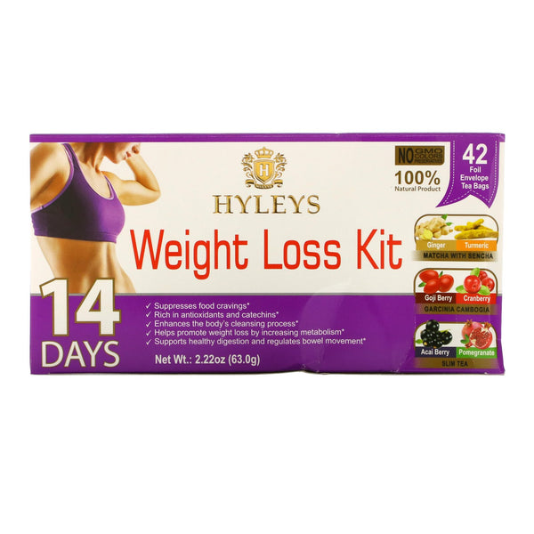 Hyleys Tea, 14 Days Weight Loss Kit, 42 Tea Bags, 2.22 oz (63 g) - The Supplement Shop