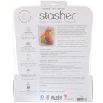 Stasher, Reusable Silicone Food Bag, Half Gallon Bag, Clear, 64.2 fl oz (1.92 l) - The Supplement Shop