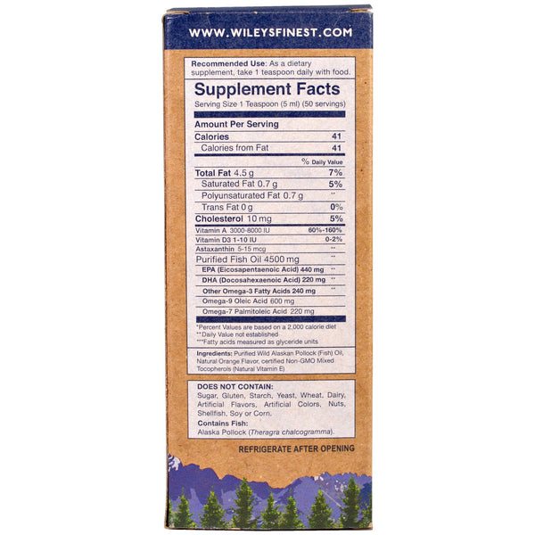 Wiley's Finest, Wild Alaskan Fish Oil, Orange Burst, 660 mg, 8.4 fl oz. (250 ml) - The Supplement Shop