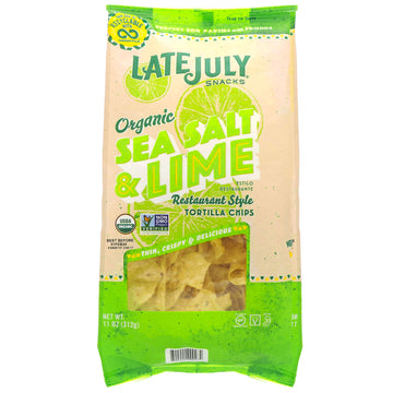 Late July, Organic Tortilla Chips, Sea Salt & Lime, 11 oz (312 g)