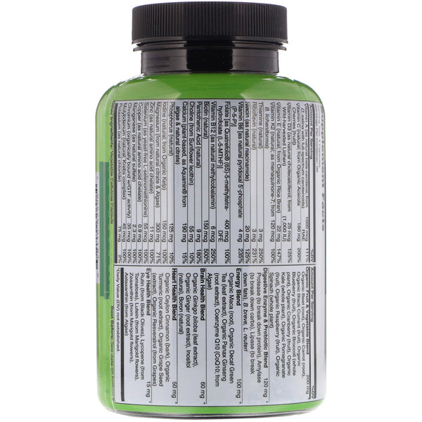 NATURELO, Whole Food Multivitamin for Men, 120 Vegetarian Capsules - The Supplement Shop