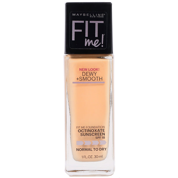 Maybelline, Fit Me, Dewy + Smooth Foundation, 220 Natural Beige, 1 fl oz (30 ml) - The Supplement Shop