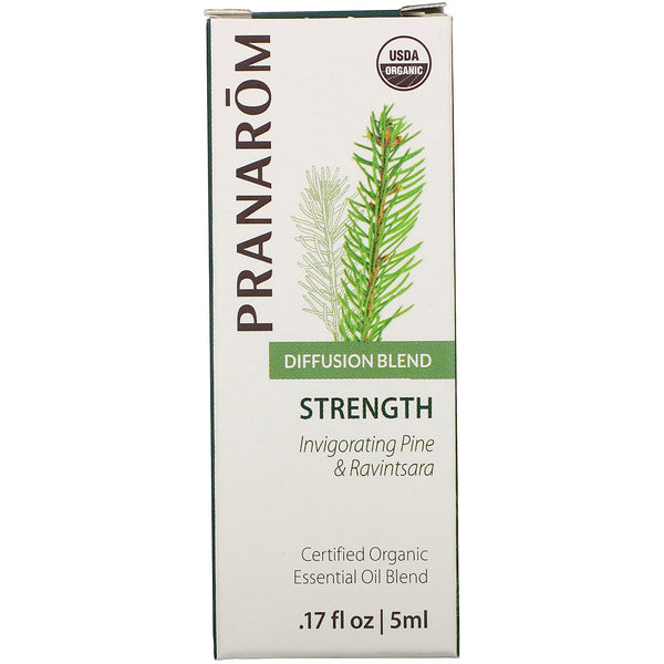 Pranarom, Essential Oil, Diffusion Blend, Strength, .17 fl oz (5 ml) - The Supplement Shop