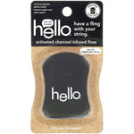 Hello, Activated Charcoal Infused Floss, Natural Peppermint Flavor, 54.6 Yards - The Supplement Shop
