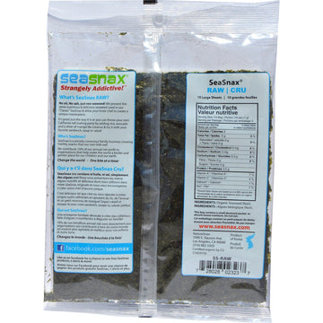SeaSnax, Organic Raw Seaweed, 1.0 oz (28 g)