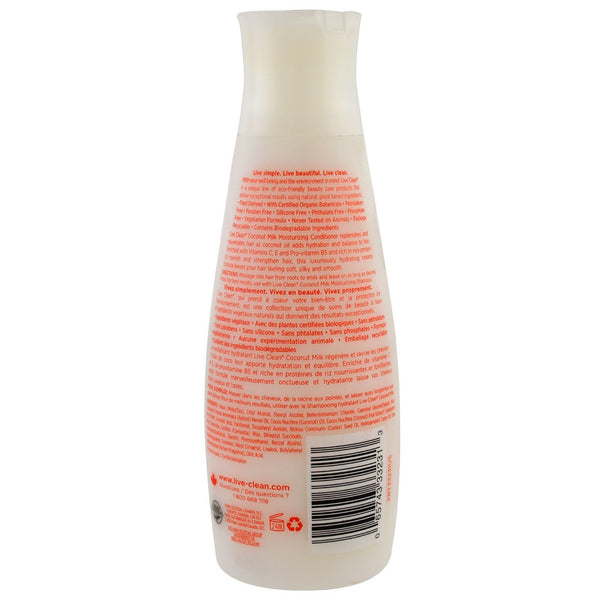 Live Clean, Moisturizing Conditioner, Coconut Milk, 12 fl oz (350 ml) - The Supplement Shop