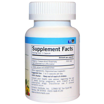 Eclectic Herb, Freeze Dried Rosemary, 300 mg, 90 Veg Caps