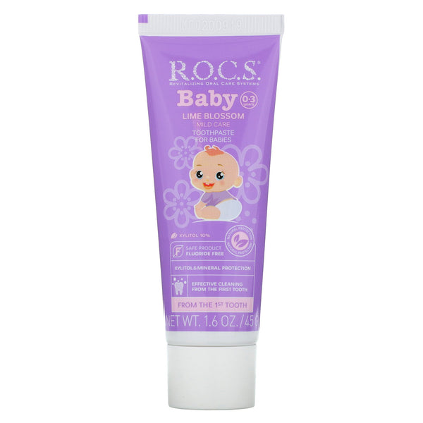 R.O.C.S., Baby, Lime Blossom Toothpaste, 0-3 Years, 1.6 oz (45 g) - The Supplement Shop