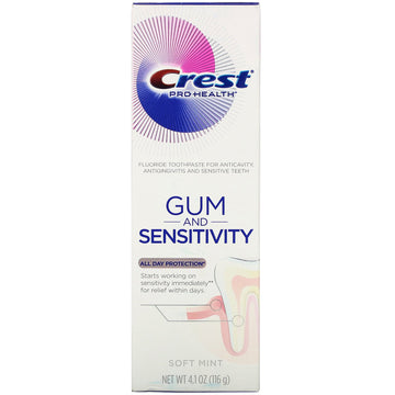 Crest, Pro Health, Gum & Sensitivity, Fluoride Toothpaste, Soft Mint, 4.1 oz (116 g)
