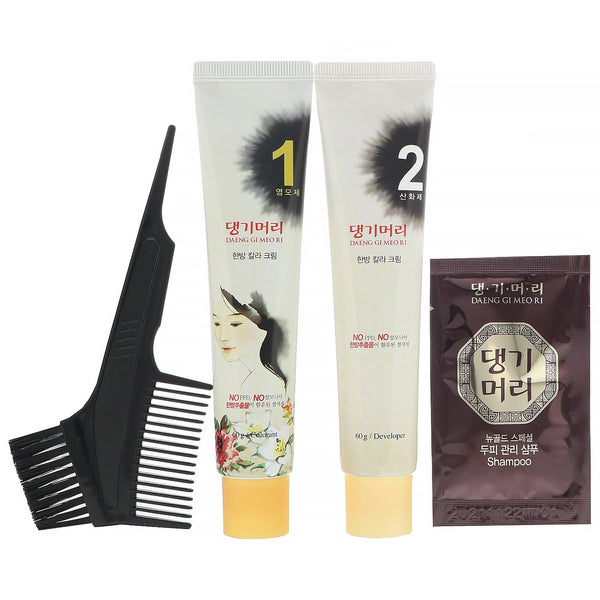 Doori Cosmetics, Daeng Gi Meo Ri, Medicinal Herb Hair Color, Black, 1 Kit - The Supplement Shop